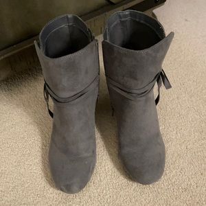 Gray boots